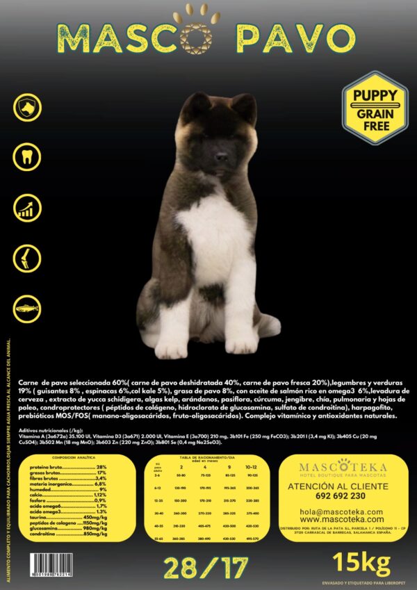 Pienso Mascopavo cachorros GRAIN FREE